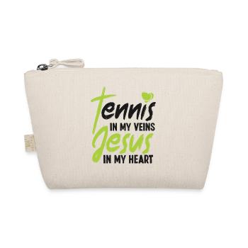 Funny Tennis Player Racket Jesus - Bio-Täschchen - Natur - Vorne