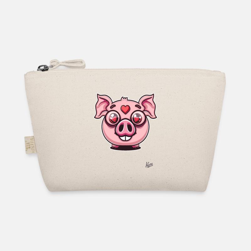 Mignon petit cochon d’amour avec des coeurs Trousse biologique