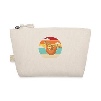 Retro Brown-Throated Pilosa Folivora Lover Sloth - Organic Pouch - nature - Front