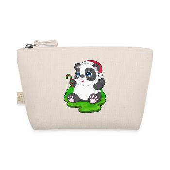 Panda Canne de Noël - Trousse biologique - nature - Devant