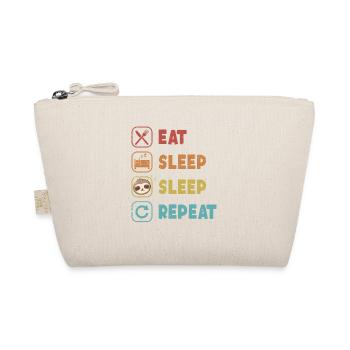 Eat Sleep Sleep Repeat Brown-Throated Pilosa - Organic Pouch - nature - Front