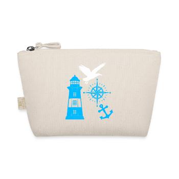 Maritim Leuchtturm Kompass Leuchttürme Möwen - Bio-Täschchen - Natur - Vorne