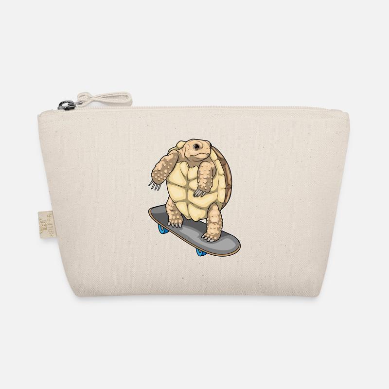 Turtle Skater Skateboard Organic Pouch
