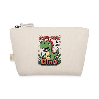 DINO. BRÜLLEN - ETWAS & SÜSS ! - Bio-Täschchen - Natur - Vorne