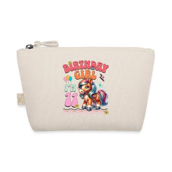 11th Birthday Girl Horse Riding - Organic Pouch - nature - Front