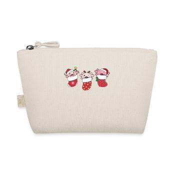 Axolotl Christmas Sock Winter Animals Axolotl - Organic Pouch - nature - Front