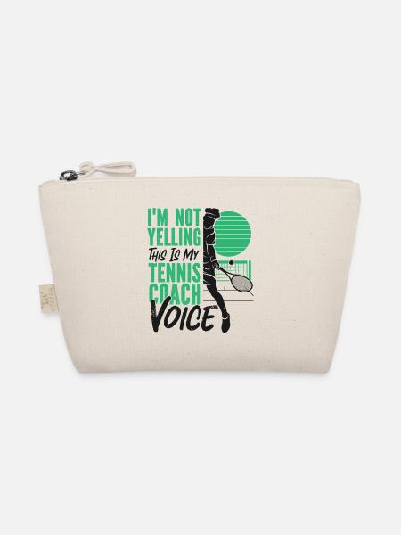 Funny Tennis Player Racket Coach - Bio-Täschchen - Natur - Vorne