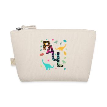 PAUL - Beautiful boy name with dinosaur - Organic Pouch - nature - Front