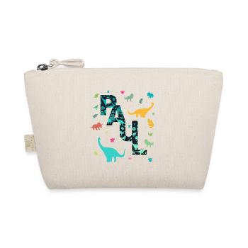 PAUL - Beautiful boy name with dinosaur - Organic Pouch - nature - Front