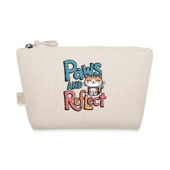 Paws And Reflect Cat Paws And Yoga Meditation - Organic Pouch - nature - Front