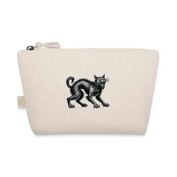 Creepy Black Witch Cat Scary Cat - Organic Pouch - nature - Front