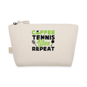 Funny Tennis Player Racket Coffee - Bio-Täschchen - Natur - Vorne