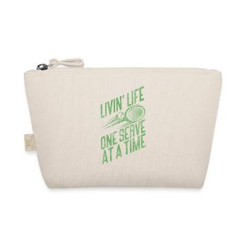 Funny Tennis Player Racket Living - Bio-Täschchen - Natur - Vorne