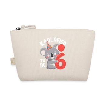 6th Birthday Koala Kaolafied To Be 6 - Organic Pouch - nature - Front