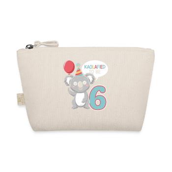 Koalafied To Be 6 - 6th Birthday Koala - Organic Pouch - nature - Front
