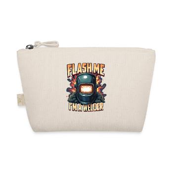 FLASH ME I'M A WELDER für einen Schweißer - Bio-Täschchen - Natur - Vorne