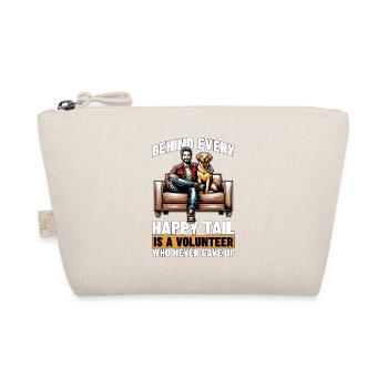 Animal Shelter Behind Every Happy Tail Dog Owner - Organic Pouch - nature - Front