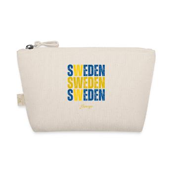 Flagge von Schweden, schwedischer Stolz - Bio-Täschchen - Natur - Vorne