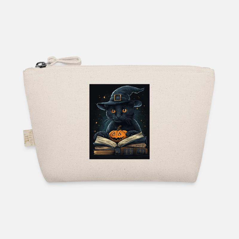 Halloween Geschenk Frauen Katze Männer Kinder Deko Bio-Täschchen