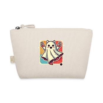 Cat Ears Ghost Kemonomimi Girl Halloween - Organic Pouch - nature - Front