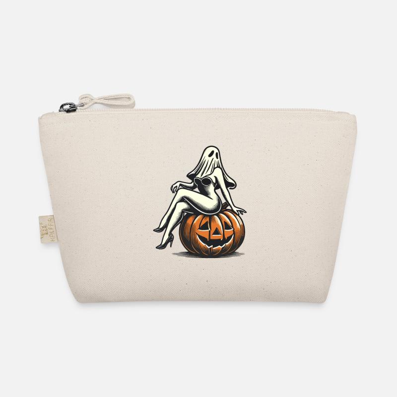 Seductive Ghost Funny Halloween Design Organic Pouch