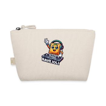 Ravioli Rave Techno Disco DJ Funny Whimsical - Organic Pouch - nature - Front