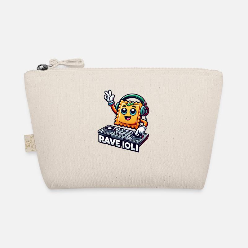 Ravioli Rave Techno Disco DJ Funny Whimsical Organic Pouch