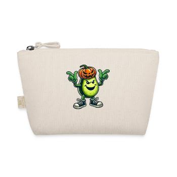 Halloween Avocado Monster Kürbis Cartoon - Bio-Täschchen - Natur - Vorne