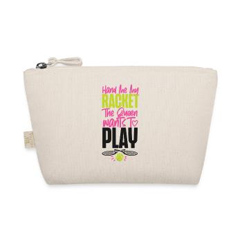 Funny Tennis Player Racket Queen - Organic Pouch - nature - Front