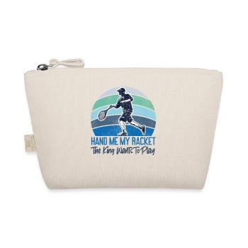 Funny Tennis Player Racket King - Organic Pouch - nature - Front