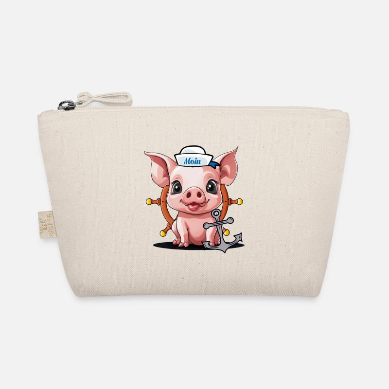 Cochon Porte-bonheur Marin Timonier Moin Trousse biologique