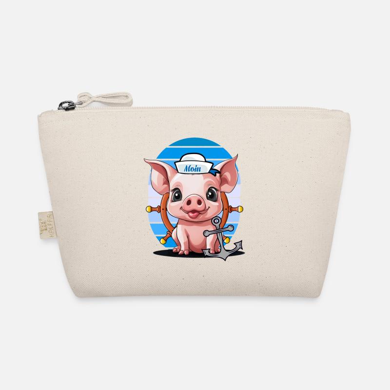 Pig Sailor Helmsman Anchor Maritime Organic Pouch