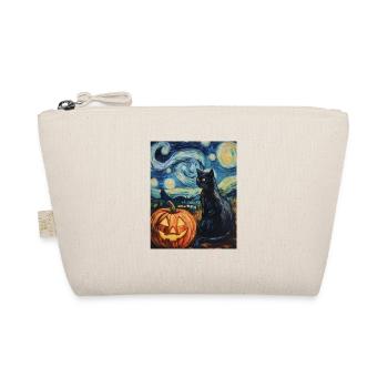 Halloween Gift Women Cat Men Kids Decoration - Organic Pouch - nature - Front