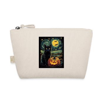Halloween Gift Women Cat Men Kids Decoration - Organic Pouch - nature - Front
