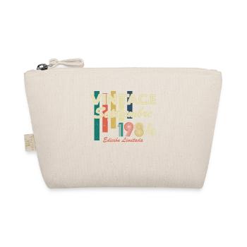 September 1984 Retro Vintage Birthday Gift - Organic Pouch - nature - Front