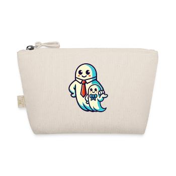 papa fantôme père avec son fils drôle halloween - Trousse biologique - nature - Devant
