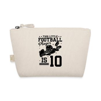 10 Years Old Football Player - 10th Birthday Footb - Bio-Täschchen - Natur - Vorne