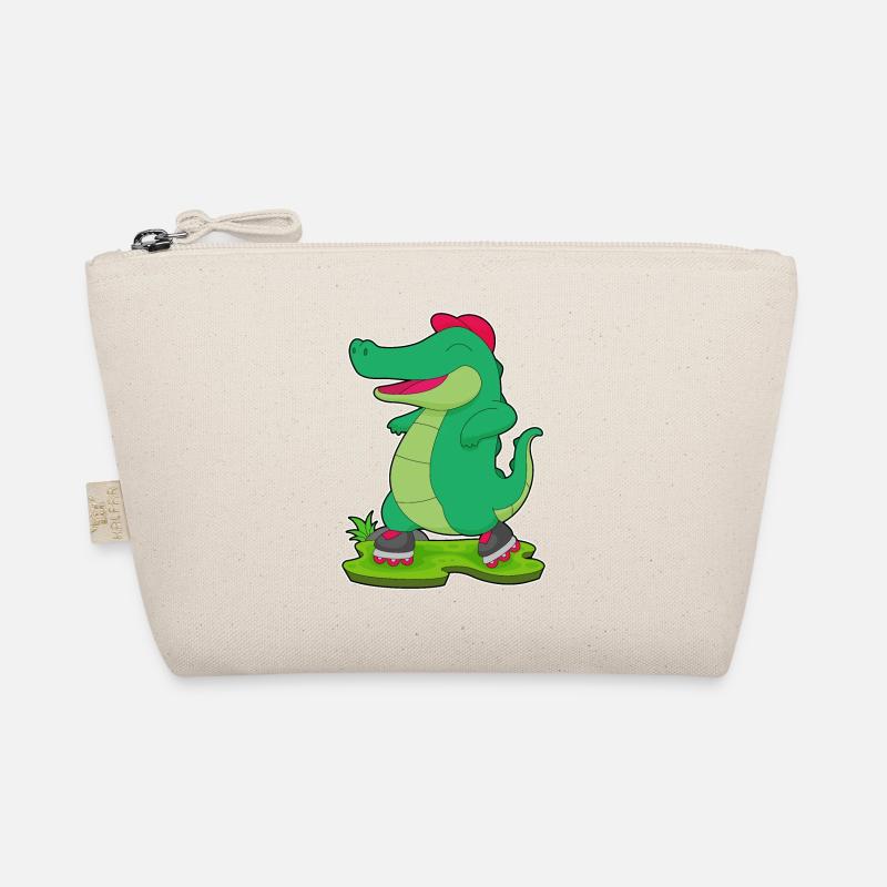 Krokodil Inline skating Rollschuhe Bio-Täschchen