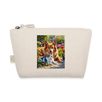 Gartenbegleiter - Katze und Hund Garden Companions - Bio-Täschchen - Natur - Vorne