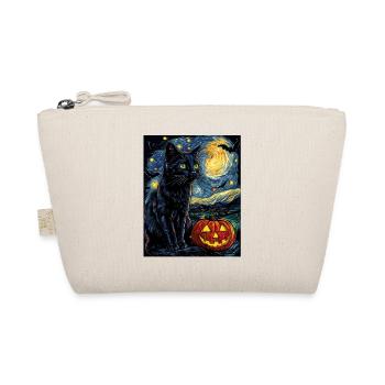 Halloween Gift Women Cat Men Kids Decoration - Organic Pouch - nature - Front