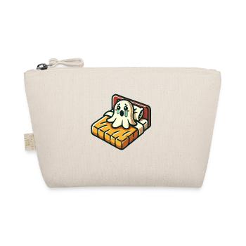 Sad Ghost Funny Ghost Design - Organic Pouch - nature - Front