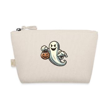 Cute Halloween Ghost Trick Or Treat - Organic Pouch - nature - Front