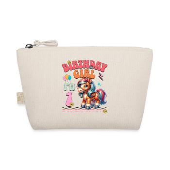 1er anniversaire fille équitation - Trousse biologique - nature - Devant