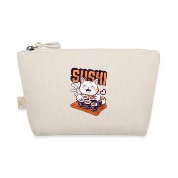 Cute cat eating sushi - Organic Pouch - nature - Front