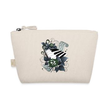 Piano with roses grey-blue - Organic Pouch - nature - Front