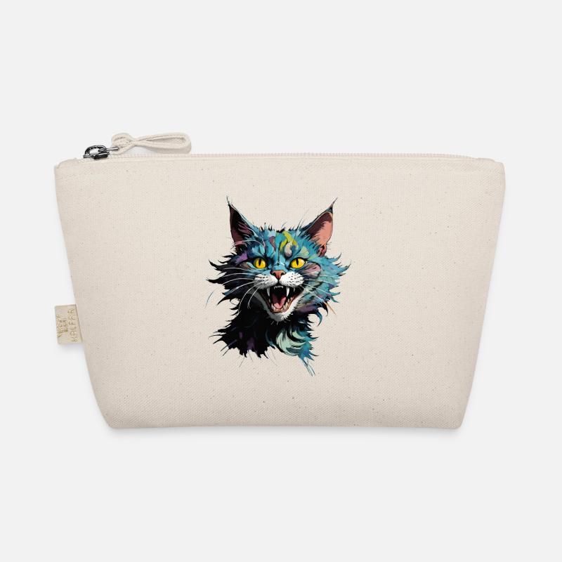 crazy cat - Bio-Täschchen - Natur