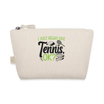 Funny Tennis Player Racket I Just - Bio-Täschchen - Natur - Vorne