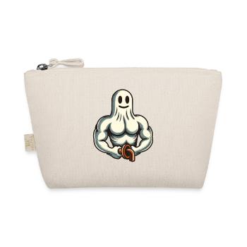 Bodybuilding Ghost Funny Gym Ghost - Organic Pouch - nature - Front