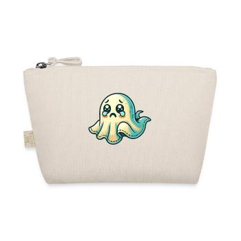 Sad Ghost Funny Ghost Design - Organic Pouch - nature - Front