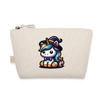 Halloween Unicorn Halloween Pumpkin - Organic Pouch - nature - Front